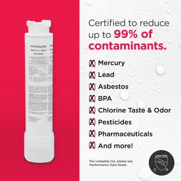 Frigidaire EPTWFU01 Refrigerator Water Filter Replacement, White, 1 Count - Image 4