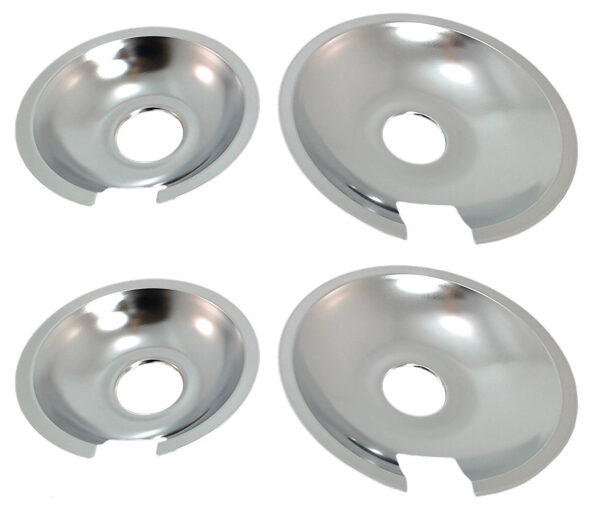 KITCHEN BASICS 101 Made in the USA 715877 and 715878 Replacement Range Cooktop Drip Pans for Jenn Air - Includes 2 6-Inch and 2 8-Inch Pans, 4 Pack - Image 5
