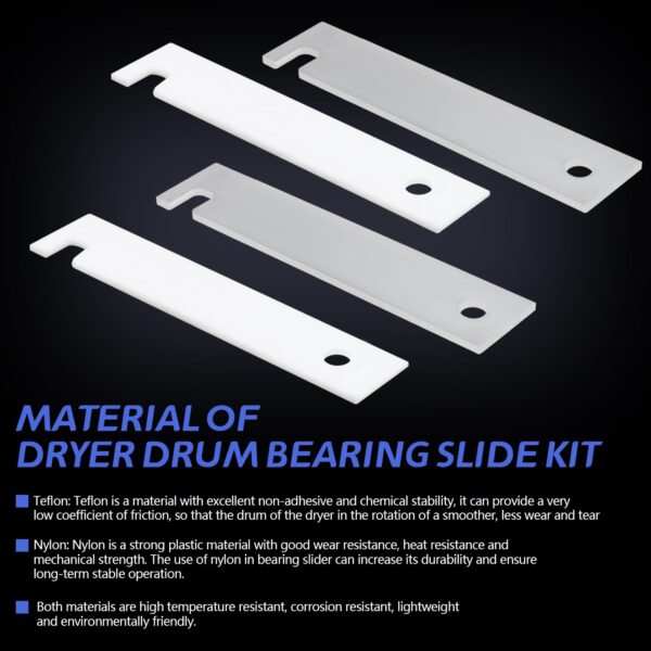 WE3M51 Dryer Teflon and Nylon Drum Front Bearing Slide for GE Dryer Parts - Image 5