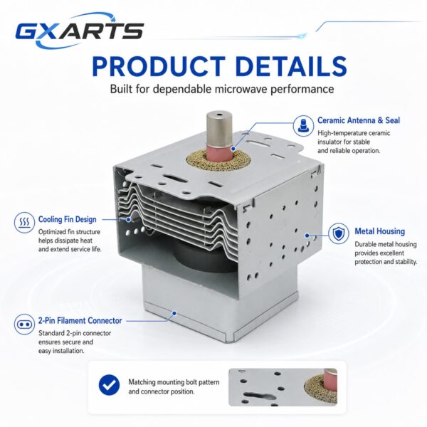GXARTS Magnetron 6324W1A001B Fit for LG Microwave LRM1240ST MV1610ST - Image 4