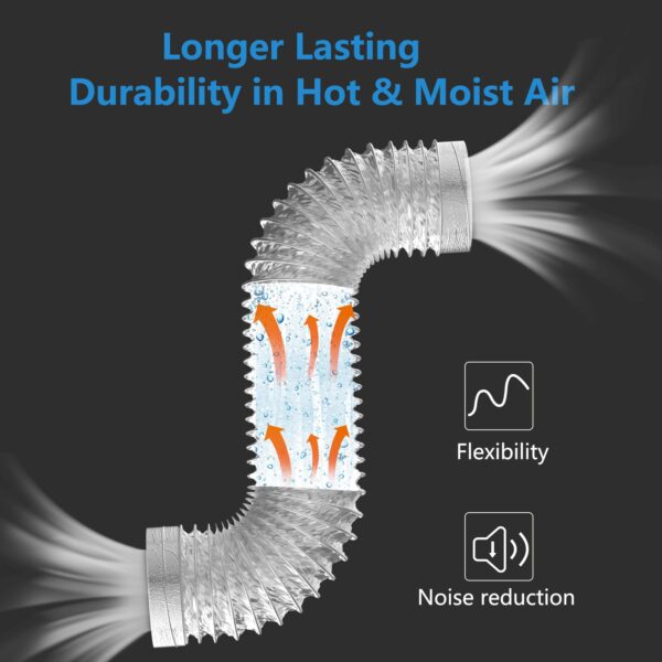 HOOMESUN 4 Inch Dryer Vent Hose, 3 ft Flexible Duct for Tight Spaces - Image 7