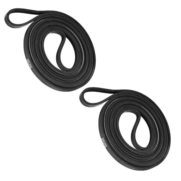 Cykemo 341241 Dryer Drum Belt Exact Fit Whirlpool Kenmore Dryer 2-Pack