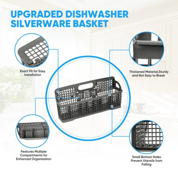 Universal Dishwasher Silverware Basket Replacement WP8562043 8531233 - Image 5