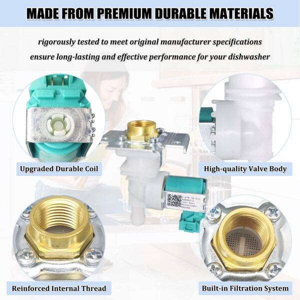 622058 Dishwasher Water Inlet Valve - 00622058 Dishwasher Water Valve Replacement Parts AP4927070 PS3491417 33299010 - Image 5
