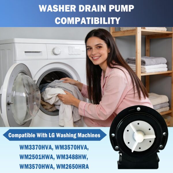 WM3370HVA, WM3570HVA, WM2650HRA, WM3488HW Washer Drain Pump Replacement - Image 5