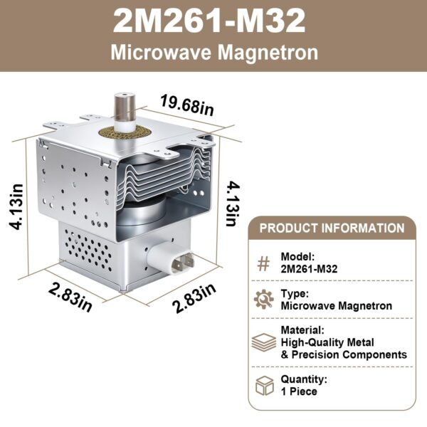 2M261-M32 Magnetron Compatible with Panasonic Whirlpool LG Microwave Oven - Image 7