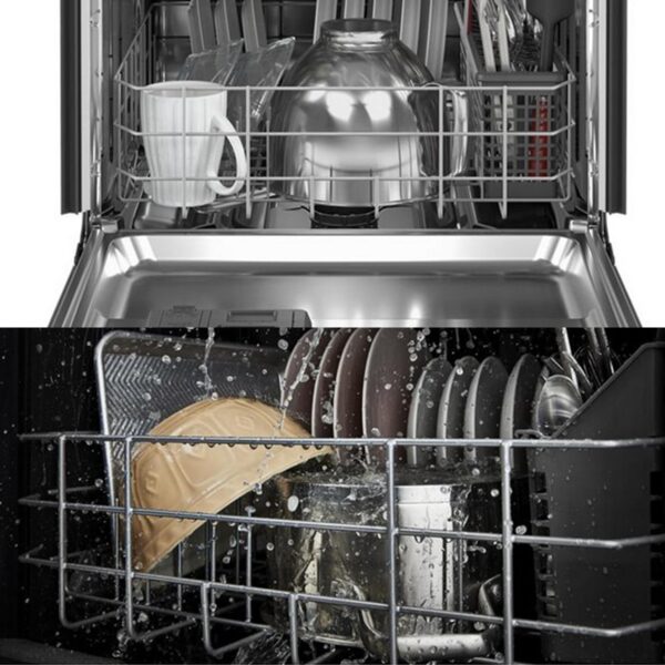 Stainless Steel W10728159 Dishwasher Lower Rack Replacement for KitchenAid Maytag Dishwasher Parts with Wheels W10525646 KDFE104DSS2 Lower Dishrack 22" x 20.7" Whirlpool Dishwasher Bottom Rack Drawer - Image 7