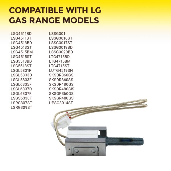 LRGL5823S LRGL5825F LRG4113ST LRGL5821S LRGL5823D Gas Oven Igniter for LG - Image 6