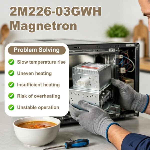 2M226-03GWH W10754299 Microwave Magnetron Compatible with Whirlpool Oven - Image 5