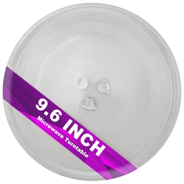 9.6” Small Microwave Glass Turntable - Compatible with Panasonic F06016D00XN & A06015G10XN, 9-5/8” Replacement Plate for Insignia 252100500496, 245mm for Galanz Nostalgia