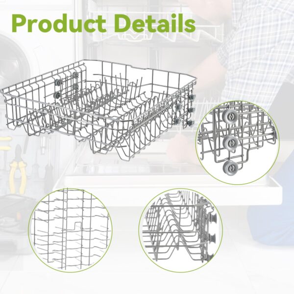 【𝟮𝟬𝟮𝟲 𝙐𝙥𝙜𝙧𝙖𝙙𝙚𝙙】DD82-01074A Middle DishRack (20.6″D*22.4″W) Assembly Dishwasher Replacement - Fit For Samsung Dishwasher Parts DW80R5061,DW80R5060,DW80K7050UG,DW80K5050US Series - Image 5