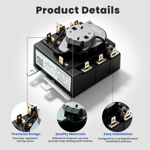 WE04X24550 Dryer Timer Compatible with GE Timer GTD42EASJ2WW GTD48EASW0WB - Image 7