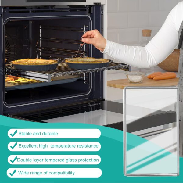 WB56X22160 Range Oven Inner Door Glass, Window Pack Assembly, Double-Layer Glass, Replacement part number: WB55T10154, WB56T10152, WB56X26391, 3379163, Compatible for GE Range/Electric Oven/Wall Oven - Image 7