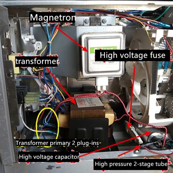 2M248J(GS) Microwave Oven Magnetron Wind-Cooling 1000W 2M253J for Toshiba Microwave Compatible with 2M219J,2M226,2M248J 2M253J(XB) Magnetron - Image 2