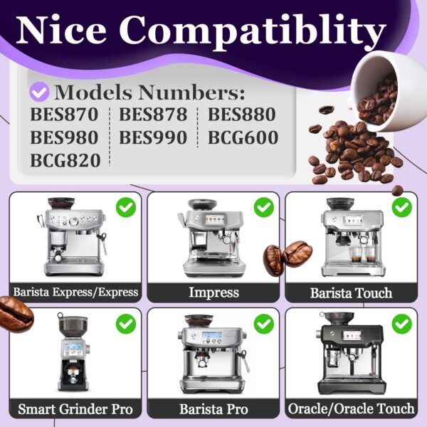 9 Pcs Felt Washer Replacement for Breville Espresso Machine Grinders，Burr Washer Part Compatible with BES870, BES878, BES880, BES980, BES990, BCG600, BCG820，Wool Ring Espresso Machines Accessories - Image 6