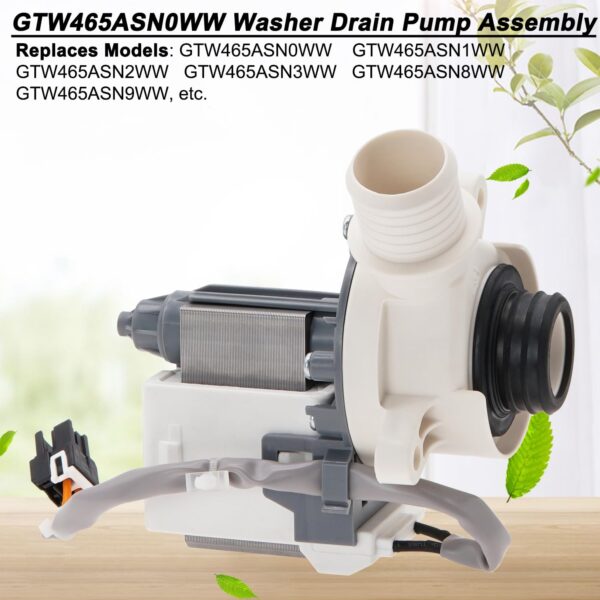 GTW465ASN1WW GTW465ASN3WW Washer Drain Pump Fit for GE GTW465ASN0WW - Image 3