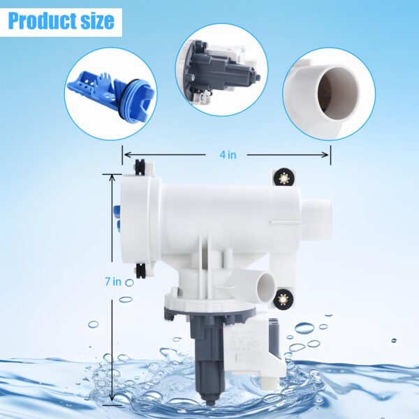 WH11X29539 WH11X39237 Drain Pump & Filter Assembly for GE Washers - Image 3