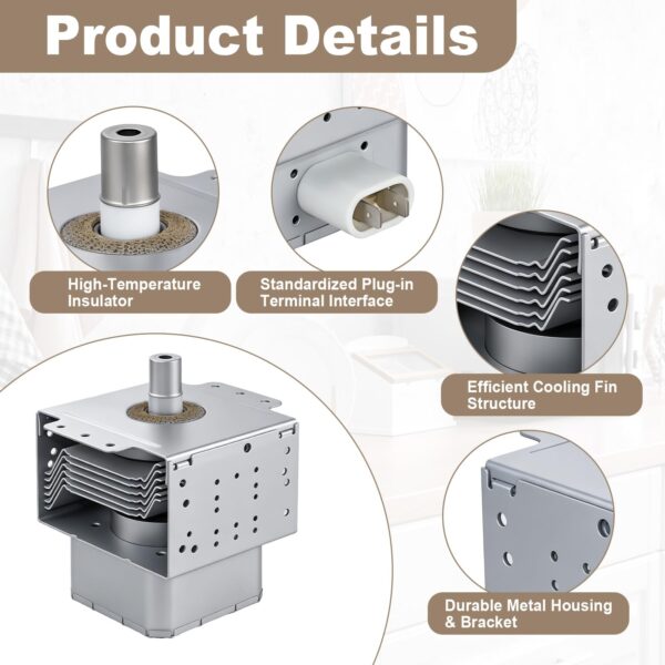 2M319J Magnetron Compatible with Midea GE Frigidaire Microwave Oven - Image 7