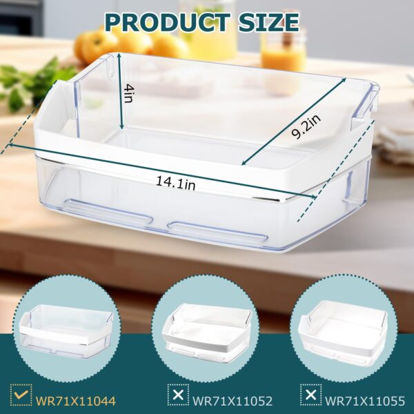 WR71X11044 WR71X11059 Refrigerator Door Shelf Bin (Right)，Compatible with GE Refrigerator Replacement Shelves Replaces PS6011779,AP5656690,2691847,EAP6011779 Fridge Door Shelf & Refrigerator Parts - Image 3