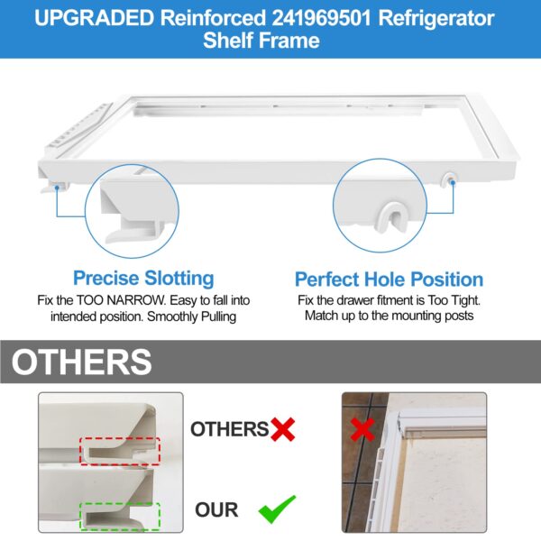 ALVAR 241969501 Shelf Frame for Frigidaire Shelf Replacement FGHS2631PF4A - Image 5