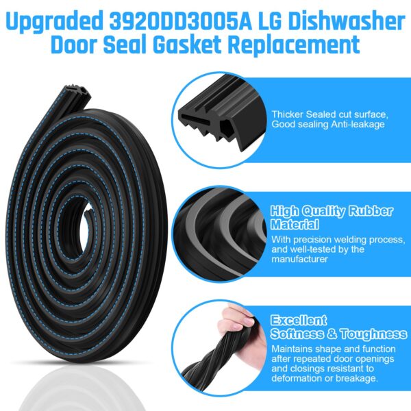 3920DD3005A LDF7774ST Door Seal for LG Dishwasher Door Seal Gasket Parts - Image 5