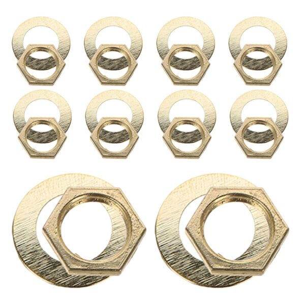 GOOHOCHY Quartz Clock DIY Fittings Nut and Washer Kit Clock Movement Parts for Wall Repair Assembly and Replacement 10 Nuts 10 Washers - Image 2
