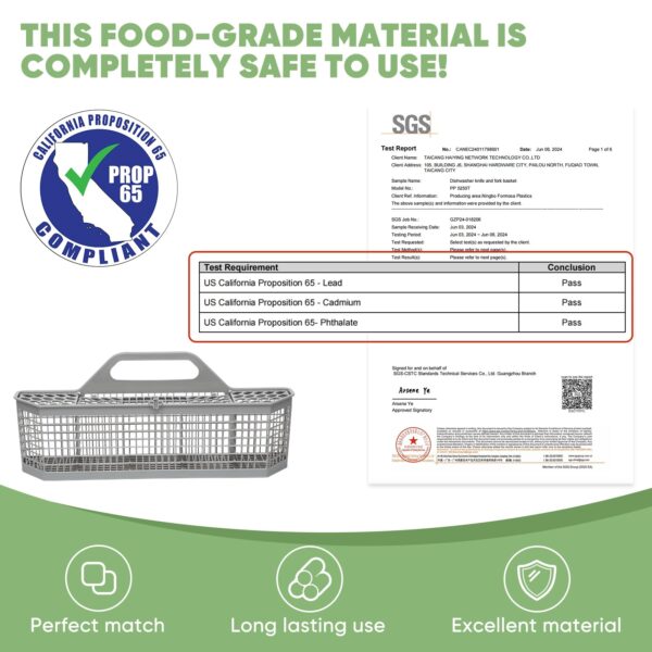 WD28X10128 Dishwasher Silverware Cutlery Basket,Universal Utensil Basket - Image 7