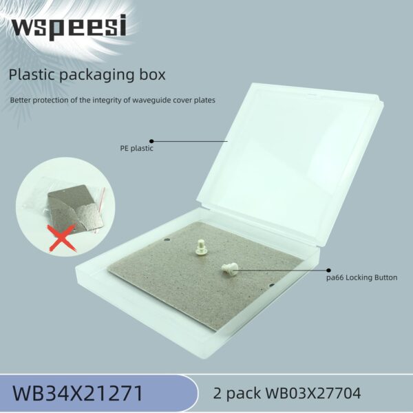 WB34X21271 Microwave Waveguide Cover Replacement （Thickened） is Compatible with GE microwaves, Replacing AP5791399 3026729 and PS8754952, and Comes with Two Locking Buttons (WB03X27704) - Image 3