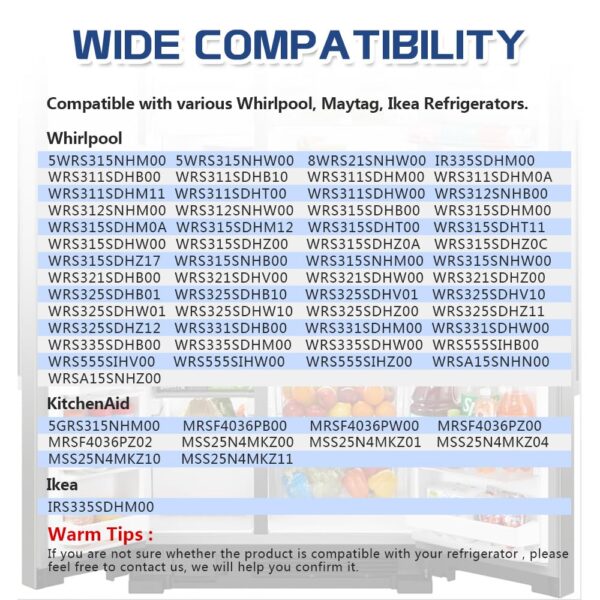 [Upgraded] W11188040 Refrigerator Fresh Food Glass Shelf (Upper) fit for Whirlpool/Maytag Refrigerators, Replaces W11135529, 4547258, AP6286990, PS12348757 (1 Pack)