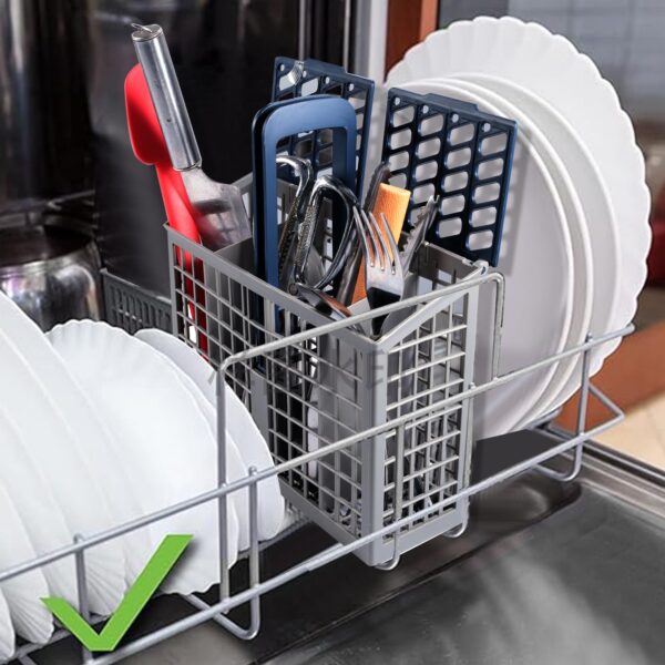 Dishwasher Cutlery Basket (9 x 3 x 10.3 inches) Fit For samsung DD82-01112A / ‎DD94-01013A / DD97-00250A Silverware Utensil Basket - Competible With Samsung, whirlpo-l, Bosch etc. Parts DD82-01384A - Image 7