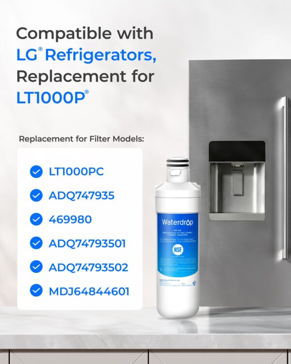 Waterdrop ADQ747935 Refrigerator Water Filter and Air Filter, 3 Combo - Image 4