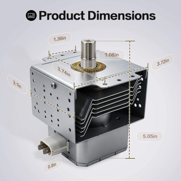 WB27X10682 2M319J RM269 Magnetron Compatible with GE Microwave Oven - Image 5