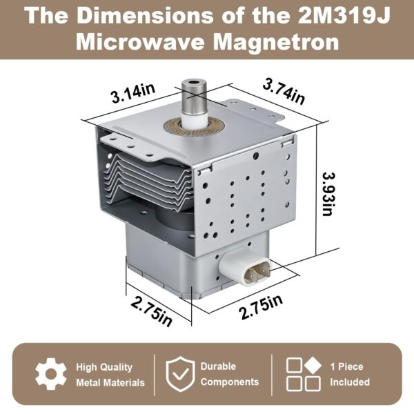 2M319J Magnetron Compatible with Midea GE Frigidaire Microwave Oven - Image 6