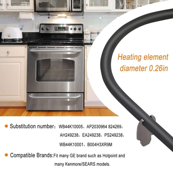 WB44k10005 Oven Bake Element WB44K10001 Fit for G-E Hot-Point Oven - Image 2