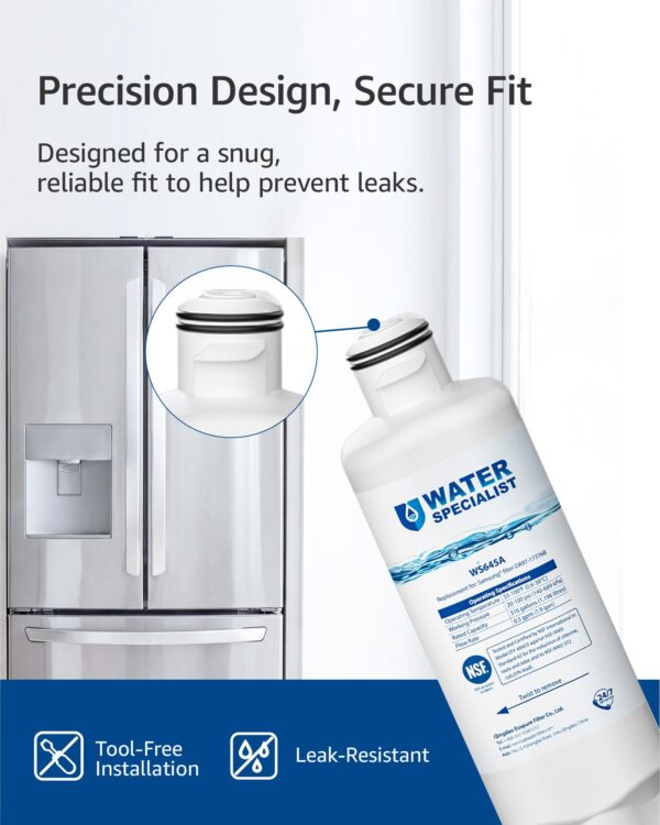 Waterspecialist WS645A Refrigerator Water Filter, Replacement for Samsung® DA97-17376B, HAF-QIN/EXP, HAF-QIN, RF28T5001SR, DA97-08006C, RS27T5200SR, RF28R7351SG, RF24R7201SR, RF27T5201SR, 3 Pack - Image 8