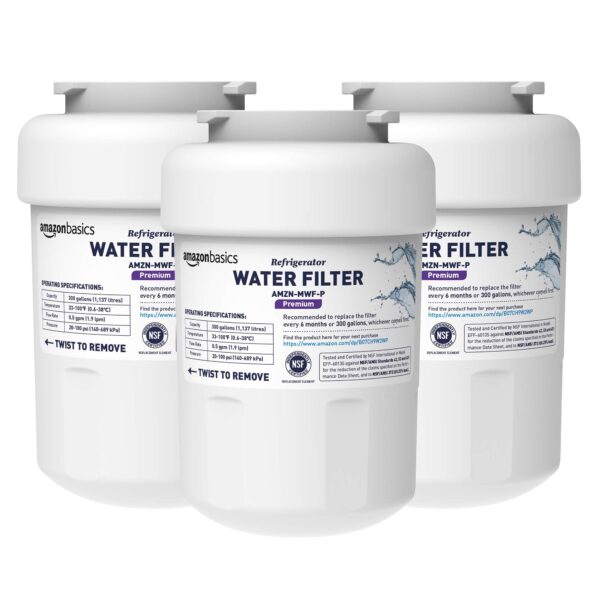 Amazon Basics Replacement Water Filter Cartridge Compatible with GE MWF Refrigerator, NSF Certified, No Leaks, Fits Perfectly, Compatible with GE and Kenmore, 3-Pack - Image 6