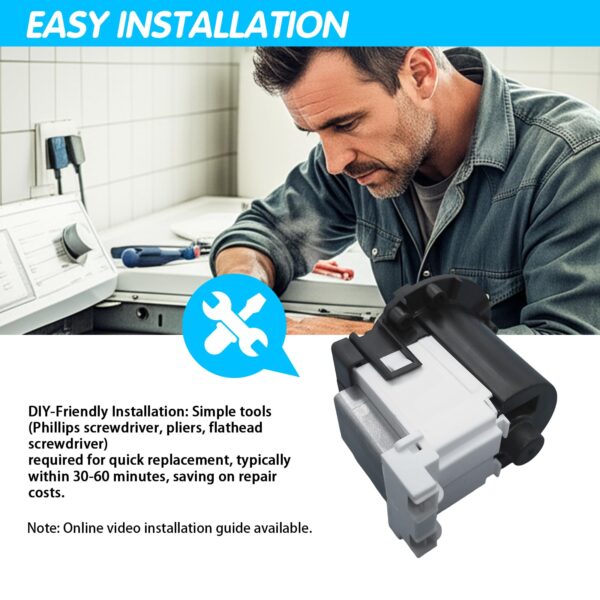 WM9000HVA WM3470HVA WM4270HVA WM3270CW Washer Drain Pump Motor - Image 2