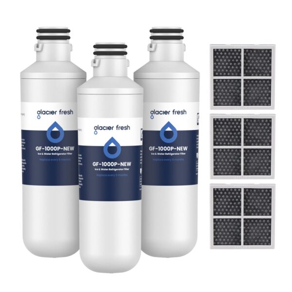 GLACIER FRESH LT1000PC Water Filter and LT120F Air Filter Replacement, 3+3 - Image 4