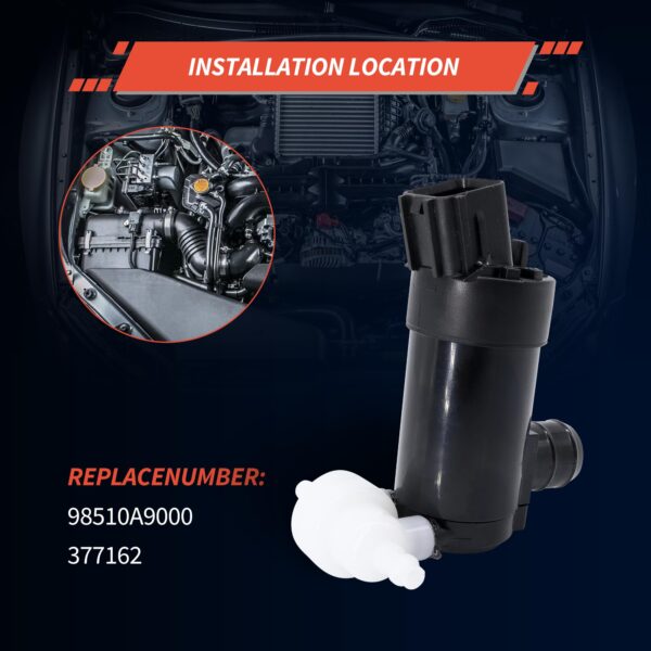 HiSport 98510-A9000 Front Windshield Washer Motor Pump - Image 5