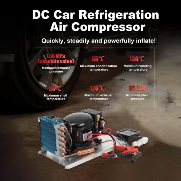 DC 12-24V Car Refrigeration Air Compressor Fridge Freezer Marine Solar - Image 3