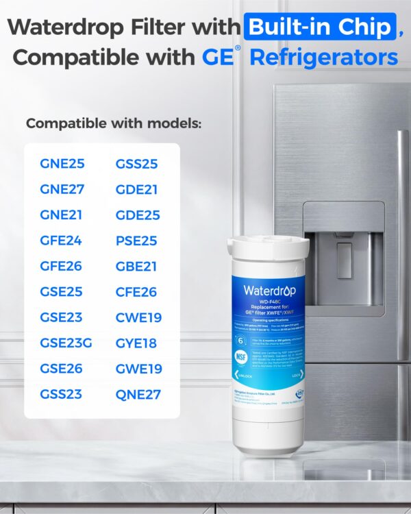 Waterdrop XWFE® Water Filter, Replacement for GE® XWFE®, Built-in Chip - Image 6