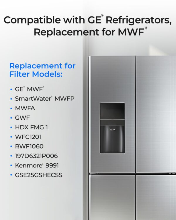 Waterdrop WD-F13 Replacement for GE® MWF® Refrigerator Water Filter, 3 Pack - Image 6