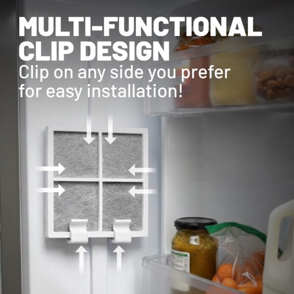 Quick Parts Delivery Refrigerator Deodorizer & Universal Air Filter 3-Pack with Nylon Mounting Clip – High-Performance Carbon Technology for Fridge, Kitchen & Small Spaces - Image 3