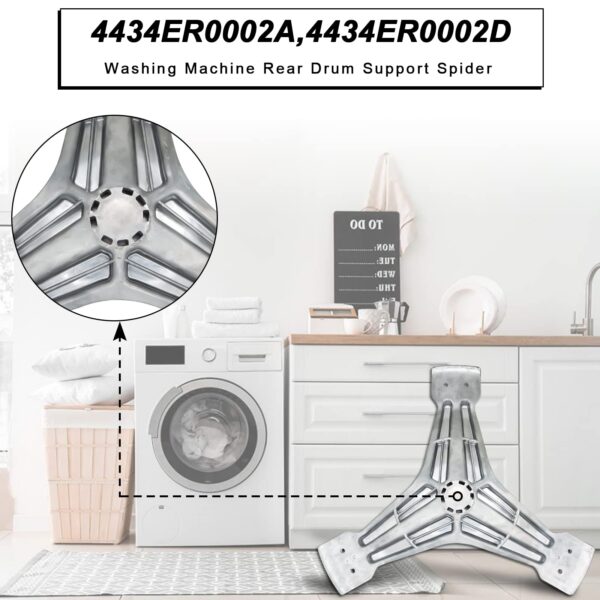 4434ER0002D 4434ER0002A Washer Spinner Support, Replacement for LG Kenmore - Image 3