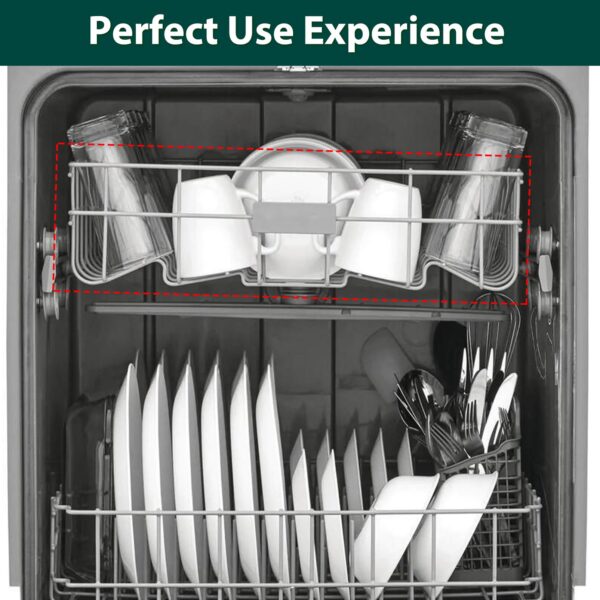 5304535380 Dishwasher Upper Rack Replacement Parts for Frigidaire Dishwasher Upper Basket Drawer Dish Rack Kenmore Crosley FFCD2413US4A FBD2400KB12B FFBD2406NS9B Top Dishrack Tray Assembly 1 Pack - Image 3