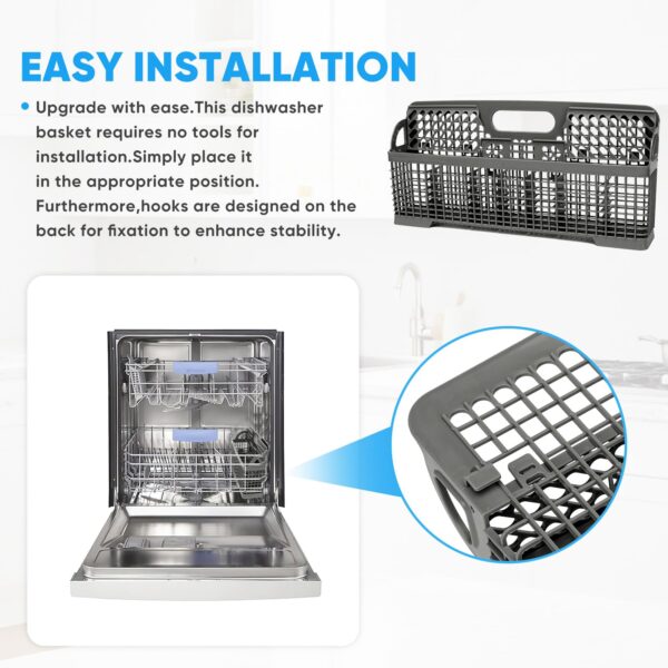 Universal Dishwasher Silverware Basket Replacement WP8562043 8531233 - Image 7