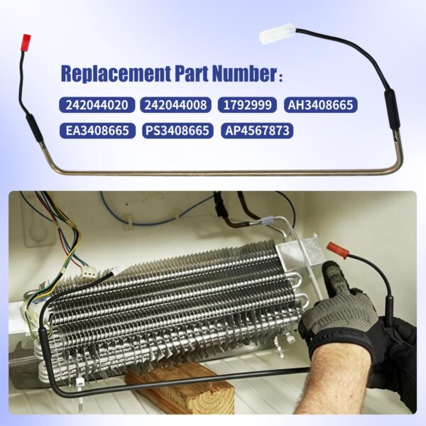 242044008 Refrigerator Defrost Heater Kit Fit Frigidaire Westinghouse - Image 3