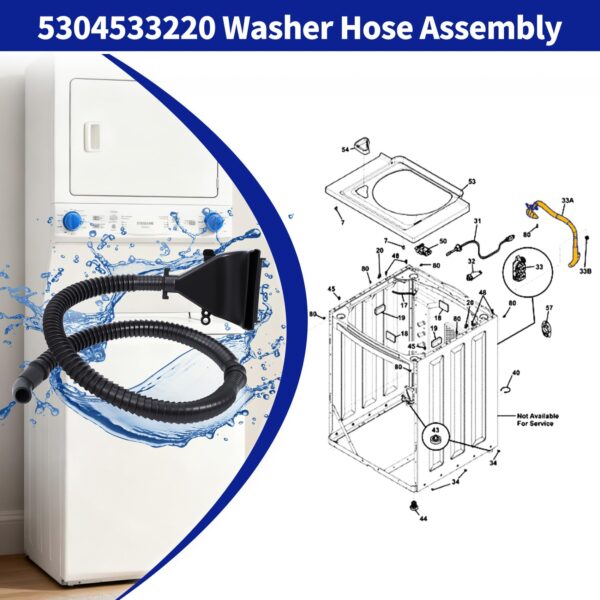 5304533220 Washer Fill Hose Compatible with Frigidaire - Image 7