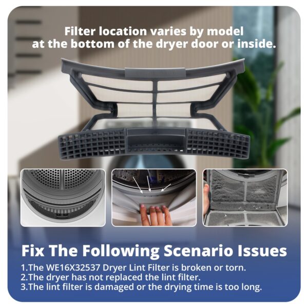 Earthtec Dryer Lint Screen Filter Replacement CompatibleWith GE WE16X32537 - Image 8