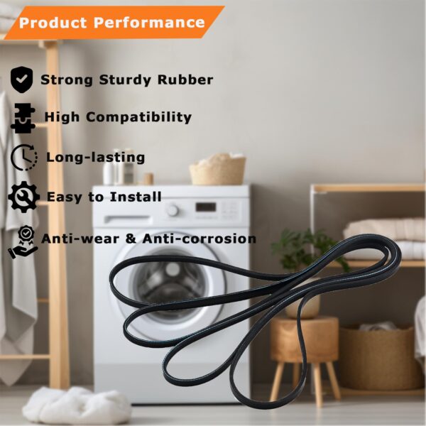 (𝟐𝟎𝟐𝟔 𝐍𝐄𝐖)4400EL2001F Dryer Drum Belt Compatible With Kenmore GE LG Dryer Replacement Part 4400EL2001A 4400EL2001C 4400EL2001E AP5972814 PS11705916 EAP11705916 - Image 5